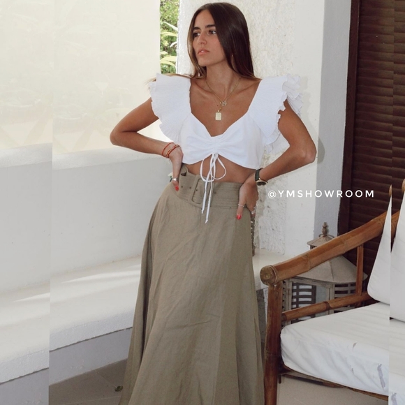 🔥Last 1🔥ZARA Belted Linen skirt - Picture 4 of 8